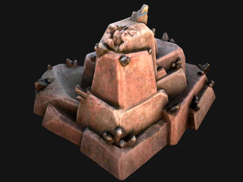 Tin Ores Deposits Minerals Metal Mine 3D Model