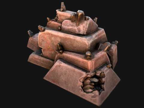 Tin Ores Deposits Minerals Metal Mine Model 3D