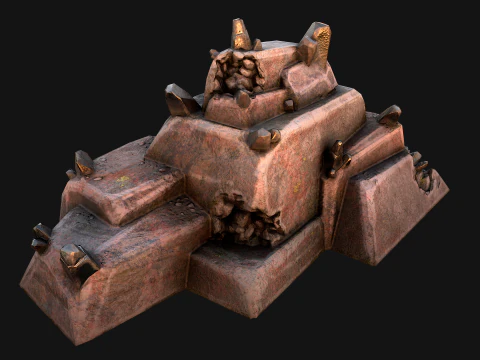 Tin Ores Deposits Minerals Metal Mine 3D Model