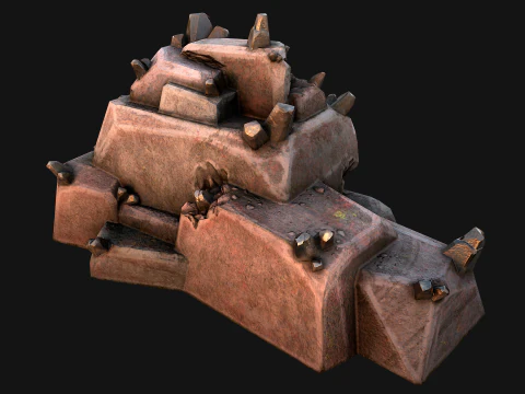 Tin Ores Deposits Minerals Metal Mine 3D Model