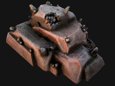 Tin Ores Deposits Minerals Metal Mine Model 3D