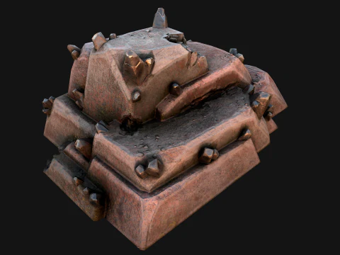 Tin Ores Deposits Minerals Metal Mine 3D Model