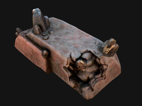 Tin Ores Deposits Minerals Metal Mine 3D Model