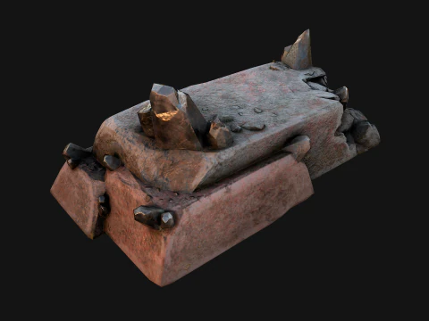 Tin Ores Deposits Minerals Metal Mine 3D Model