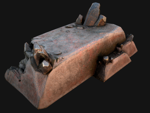 Tin Ores Deposits Minerals Metal Mine Model 3D