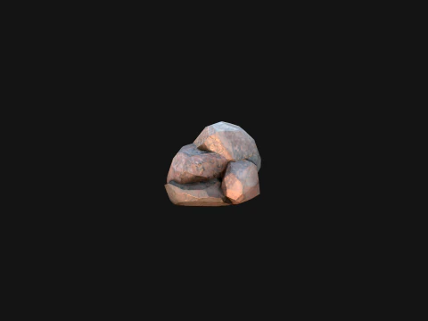 Deposits of Tin Ore Stones and Rocks 3D Model