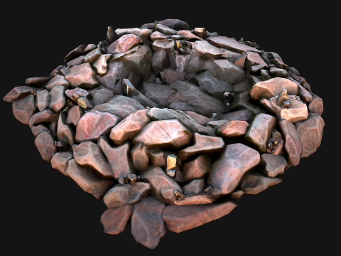 Deposits of Tin Ore Stones and Rocks Modello 3D
