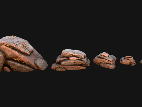 Golden Ore Nugget Gold Mine Mineral 3D Model
