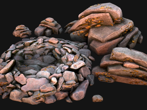 Gold Ore Mineral Treasure Mines 3D Model