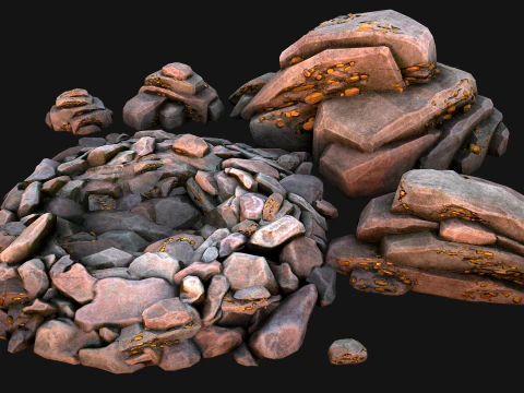 Gold Ore Mineral Treasure Mines 3D Model