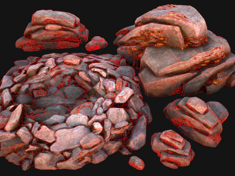Gold Ore Mineral Treasure Mines 3D Model