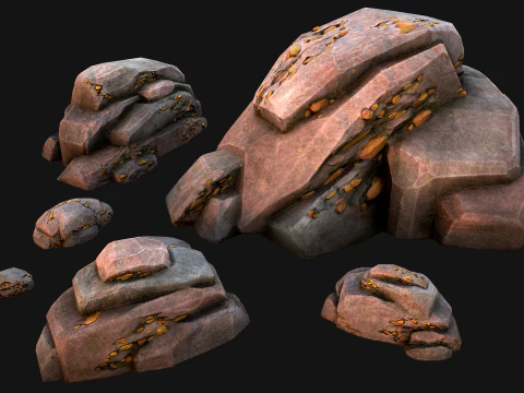 Gold Ore Mineral Treasure Mines 3D Model