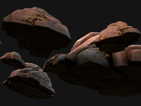 Gold Ore Mineral Treasure Mines 3D Model