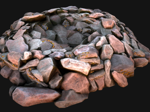 Gold Ore Mineral Treasure Mines 3D Model
