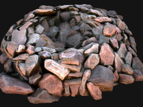 Gold Ore Mineral Treasure Mines 3D Model