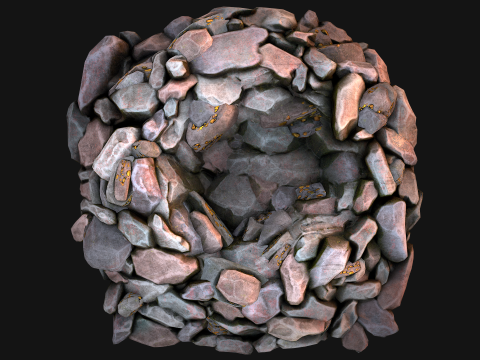 Gold Ore Mineral Treasure Mines 3D Model