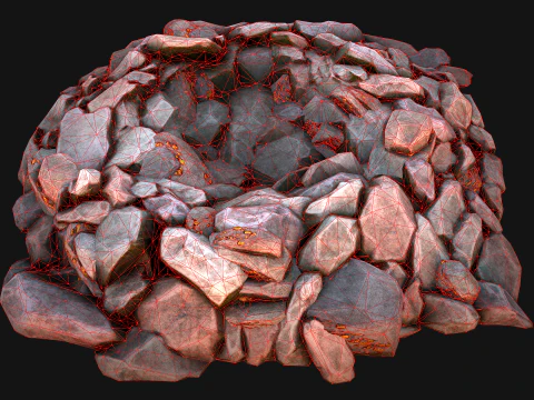 Gold Ore Mineral Treasure Mines 3D Model