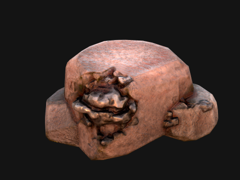 Stones and Rocks Iron Ore Mineral 3D Model