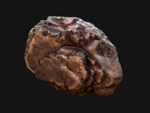 Stones and Rocks Iron Ore Mineral 3D Model