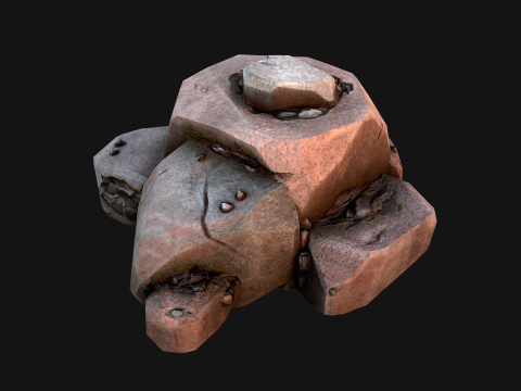 Stones and Rocks Iron Ore Mineral 3D Model