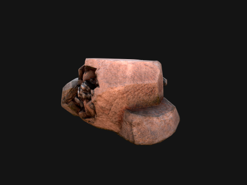 Stones and Rocks Iron Ore Mineral 3D Model