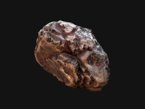 Stones and Rocks Iron Ore Mineral 3D Model