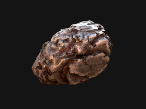 Stones and Rocks Iron Ore Mineral 3D Model