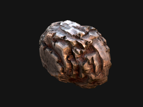 Stones and Rocks Iron Ore Mineral 3D Model