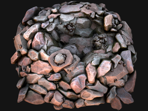 Iron Metal Ore Minerals 3Dモデル