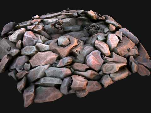 Iron Metal Ore Minerals 3D Model