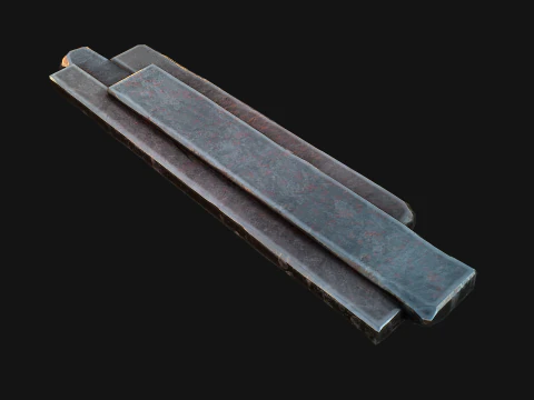 Silver Ore Mineral Stones and Rocks 3D Model