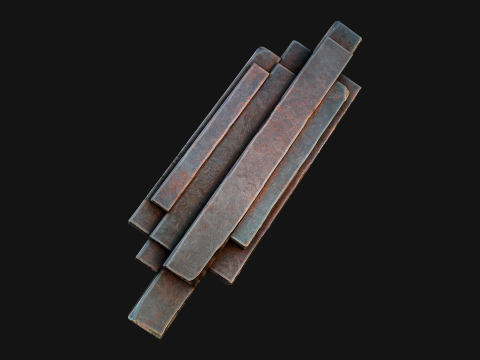 Silver Ore Mineral Stones and Rocks 3D Model