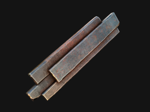 Silver Ore Mineral Stones and Rocks 3D Model
