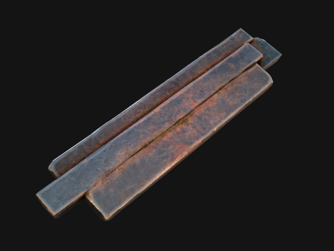 Silver Ore Mineral Stones and Rocks 3D Model