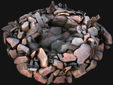 Silver Ore Metal Deposits for Mine Modelo 3D