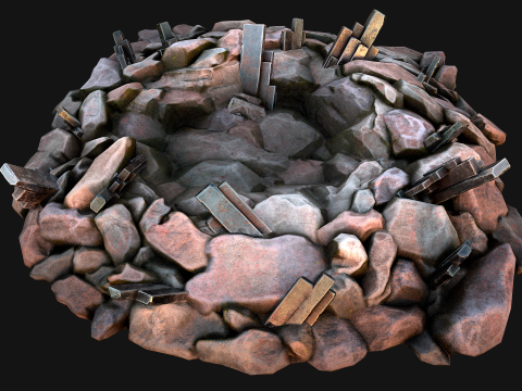 Silver Ore Metal Deposits for Mine Modelo 3D