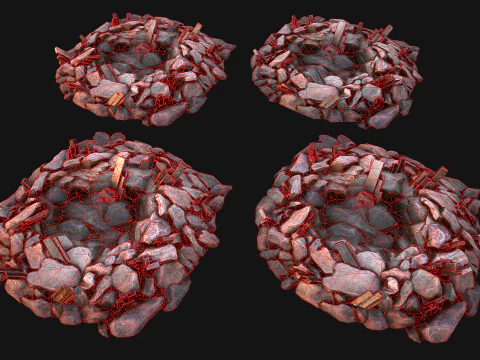 Silver Ore Minerals Mine Resource Pack 3D Model