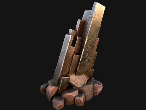 Silver Ore Minerals Mine Resource Pack 3D Model