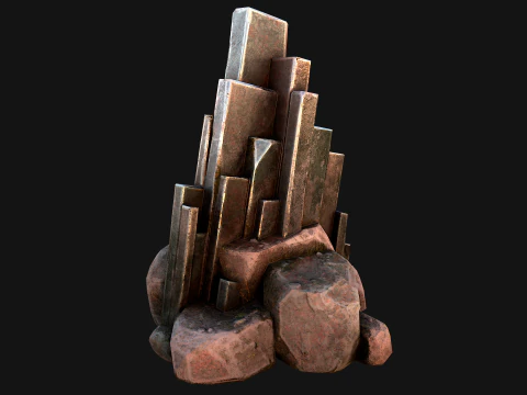 Silver Ore Minerals Mine Resource Pack 3D Model