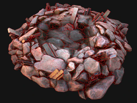Silver Ore Minerals Mine Resource Pack 3D Model
