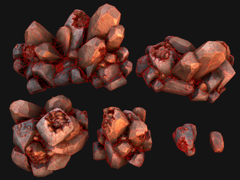 Copper Ore Metal Deposits for Mine 3Dモデル