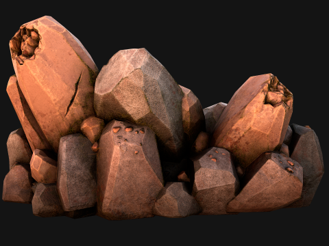 Copper Ore Metal Deposits for Mine 3Dモデル
