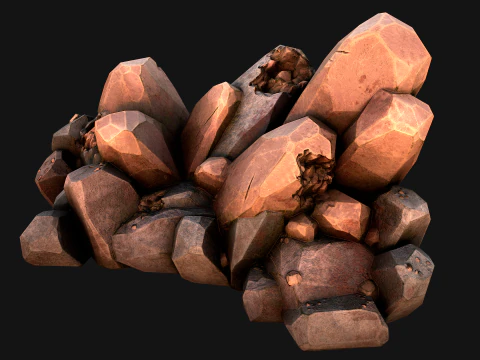 Copper Ore Metal Deposits for Mine 3D Model