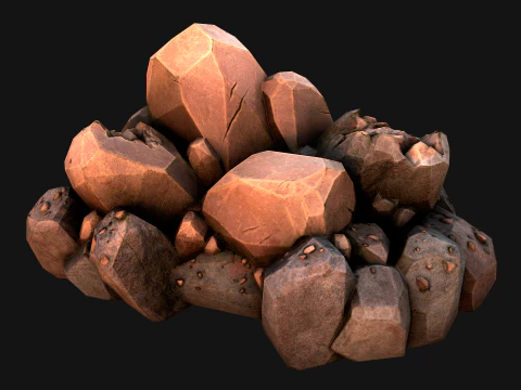 Copper Ore Metal Deposits for Mine 3D Model