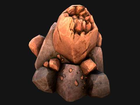 Copper Ore Metal Deposits for Mine 3D Model