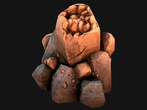 Copper Ore Metal Deposits for Mine 3D Model