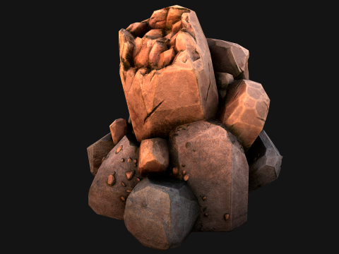 Copper Ore Metal Deposits for Mine 3Dモデル