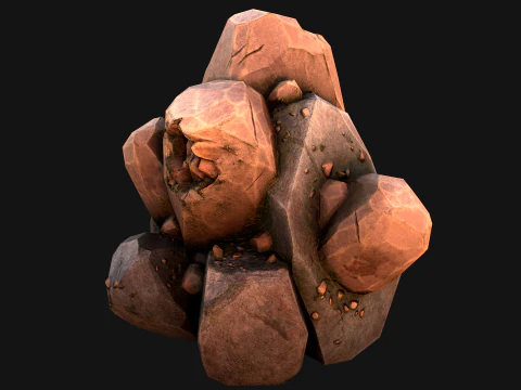 Copper Ore Metal Deposits for Mine 3D Model