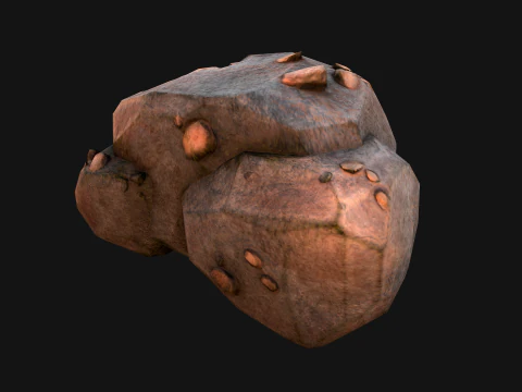 Copper Ore Metal Deposits for Mine 3D Model