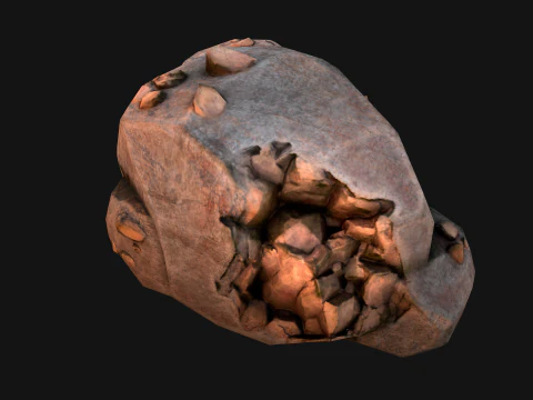 Copper Deposits Ore and Stones Resource Set 3D Model